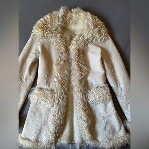 Sheepskin Beige Mid Length Woman’s Coat